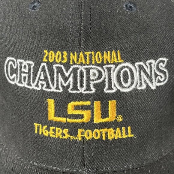 LSU Tigers Football 2003 National Championship Ball Cap Hat Snap Back - Picture 6 of 10